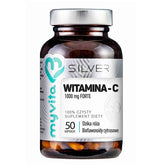 Vitamin C FORTE mit Hagebutte und Bioflavonoiden 1000mg 50 Kapseln MYVITA SILVER PURE